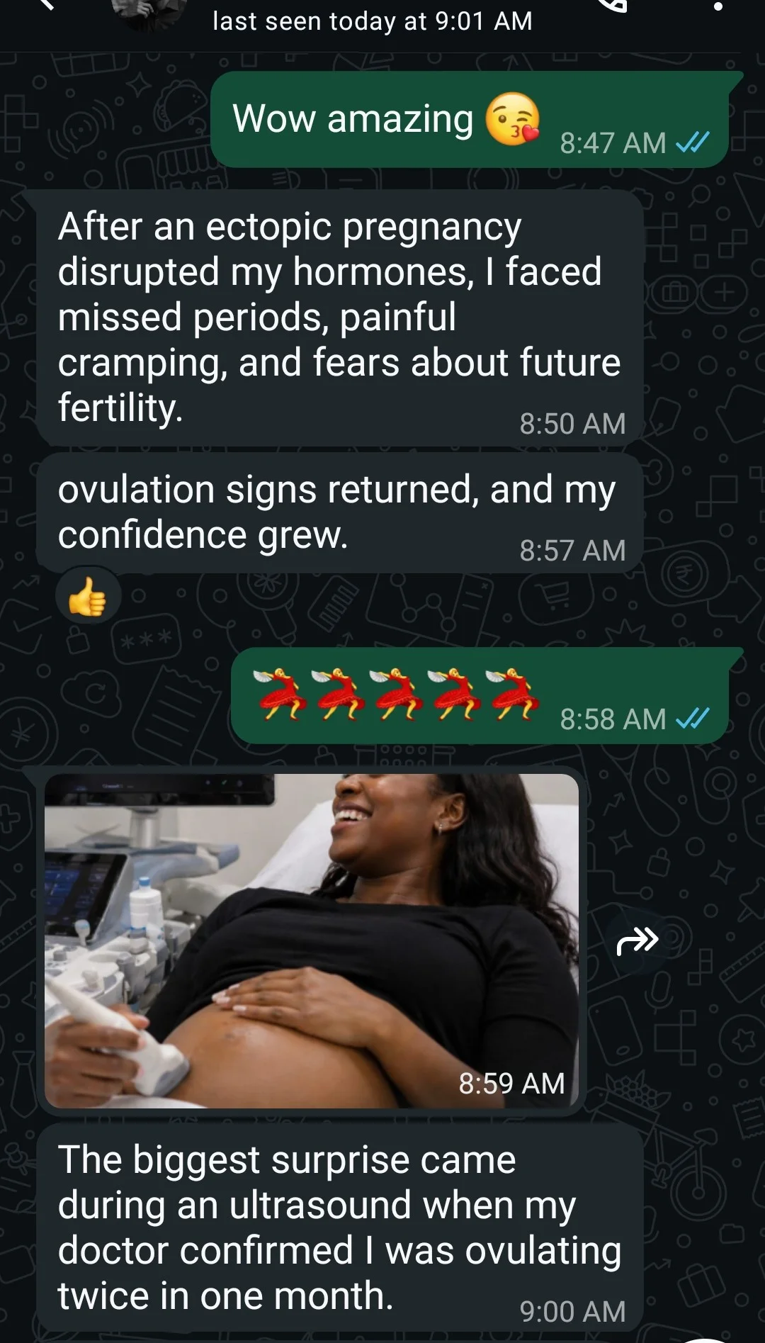 WhatsApp screenshot, Tunde 1:47 AM message to David