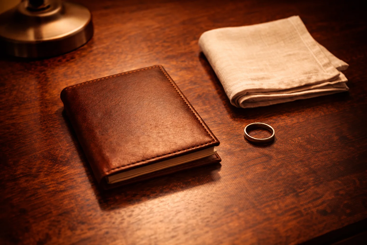 Closed leather-bound Kamasutra Positions booklet