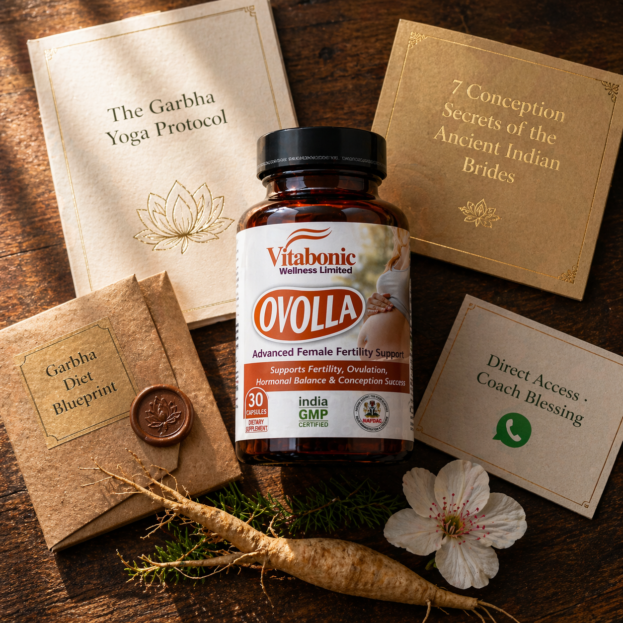 The complete Indian Womb Setter Package laid out
