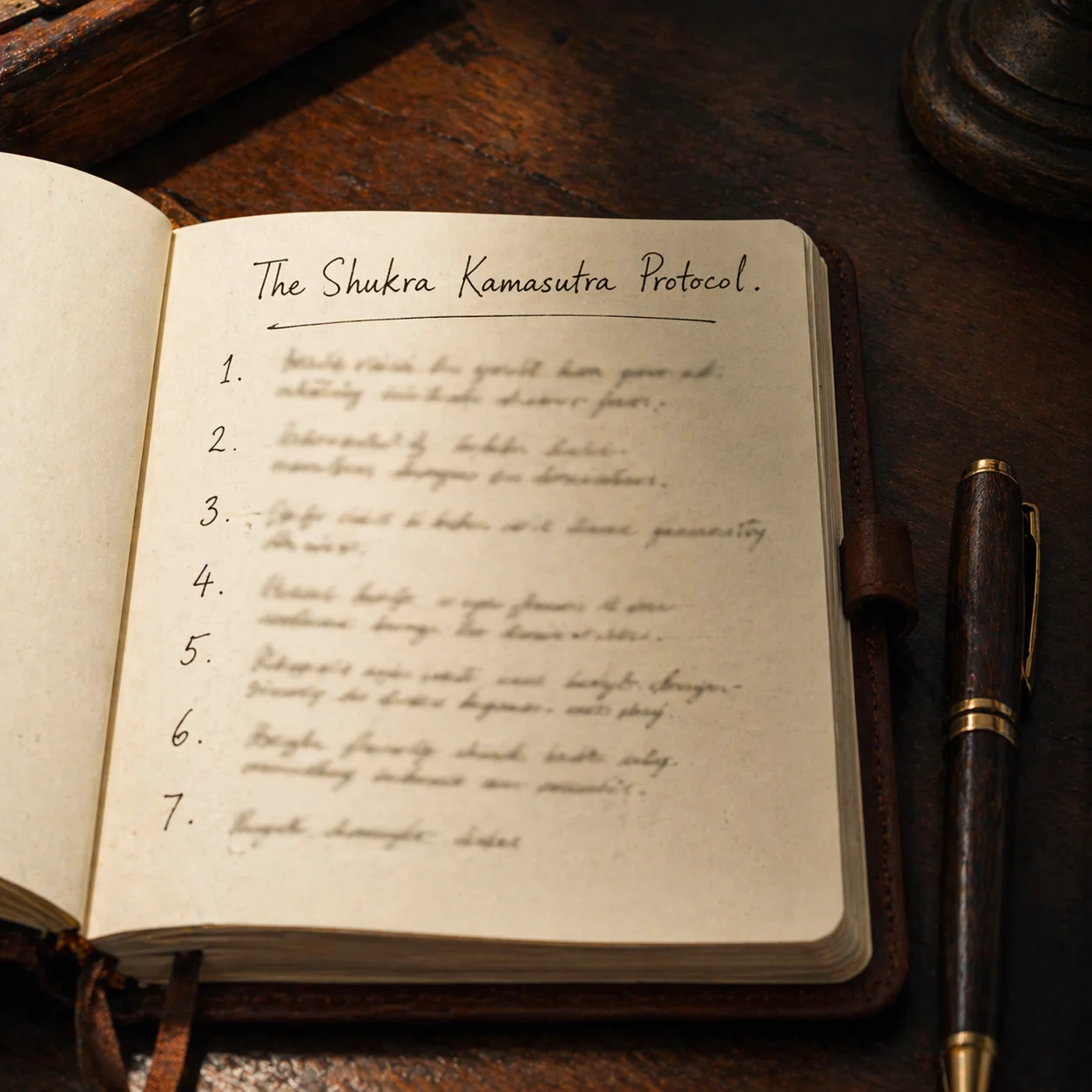 Leather notebook: The Shukra Kamasutra Protocol