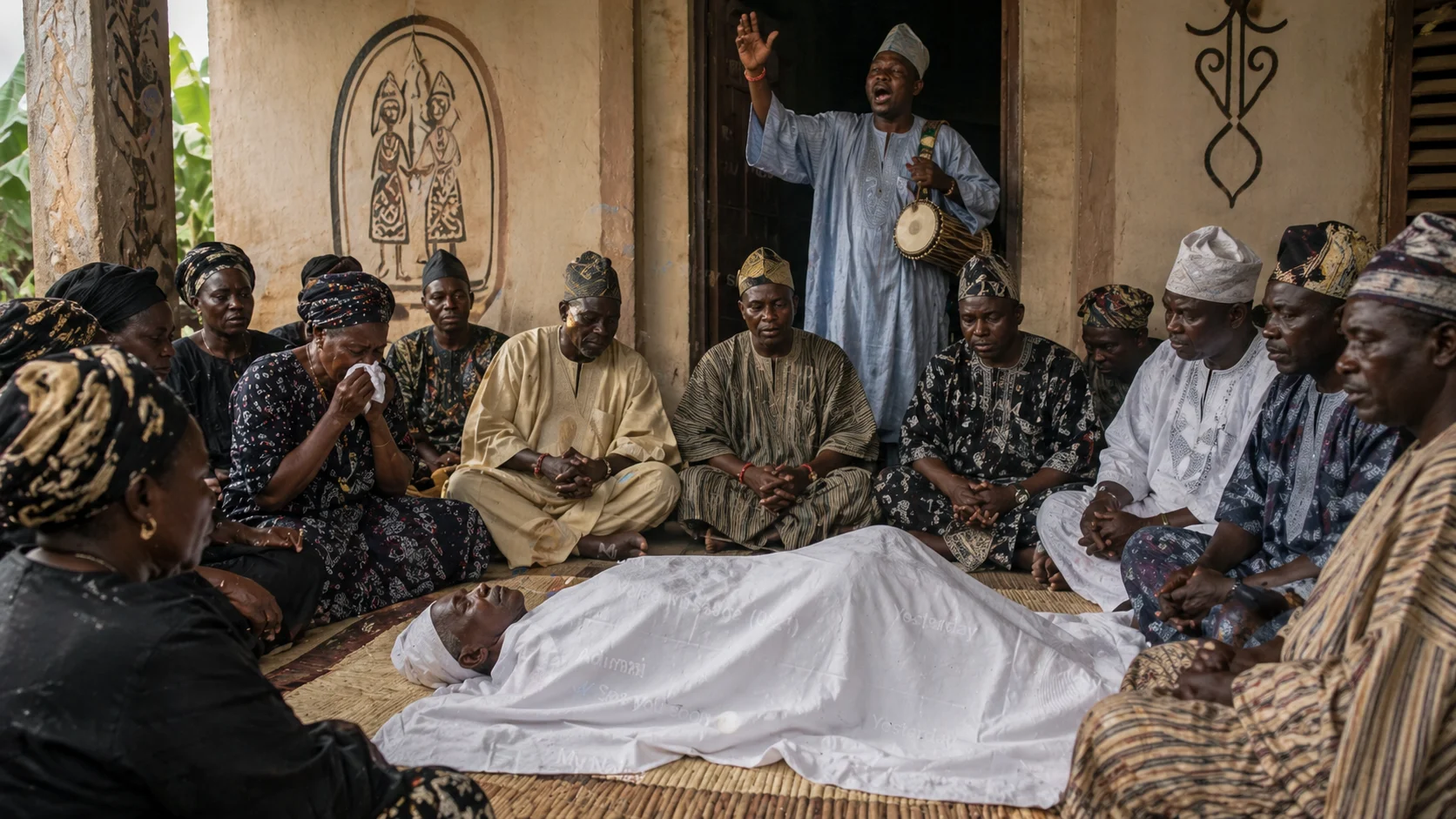 A traditional Yoruba funeral mat